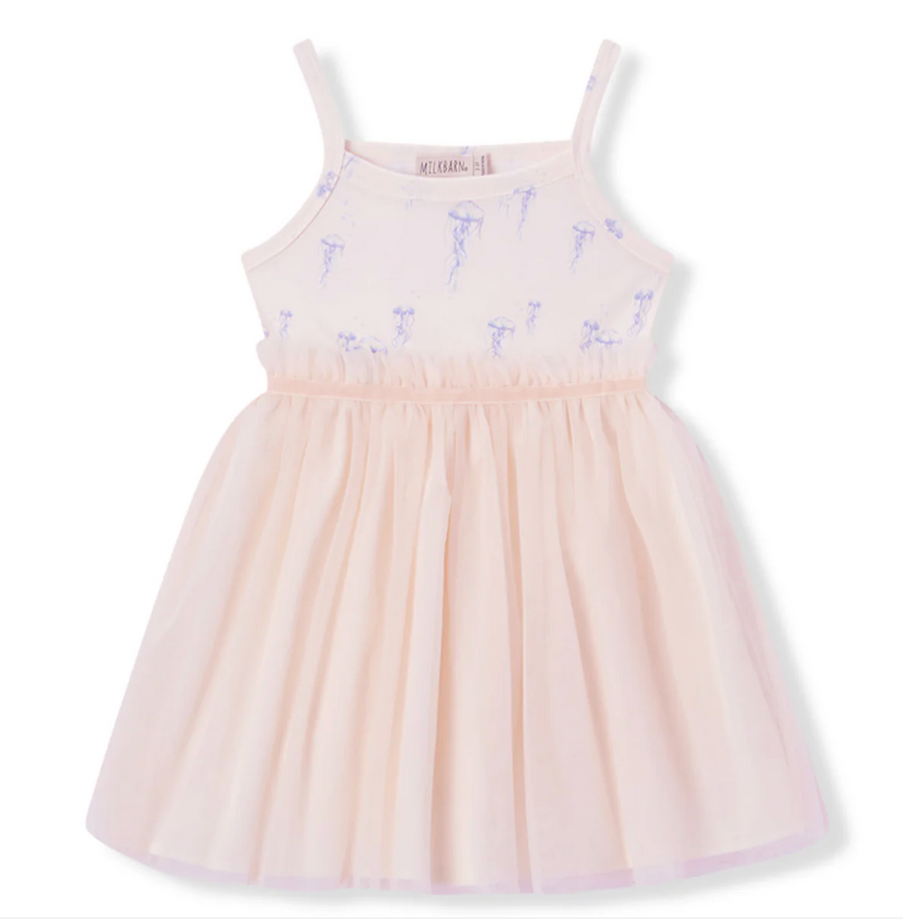 COTTON STRETCH BALLET DRESS SUNSET JELLYFISH 6-12