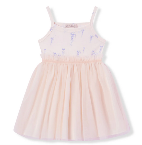 COTTON STRETCH BALLET DRESS SUNSET JELLYFISH 6-12