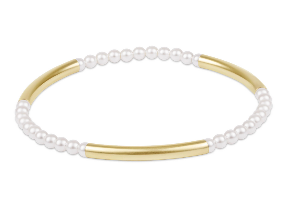 Bliss Bar Pattern Pearl 3mm Bracelet