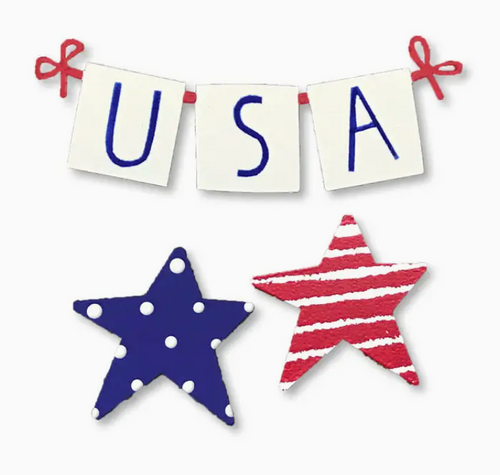 Usa Banner with Star Magnets