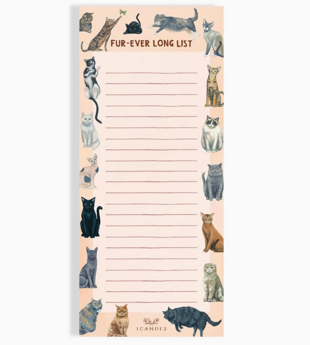 Fur-Ever Long Cat Notepad