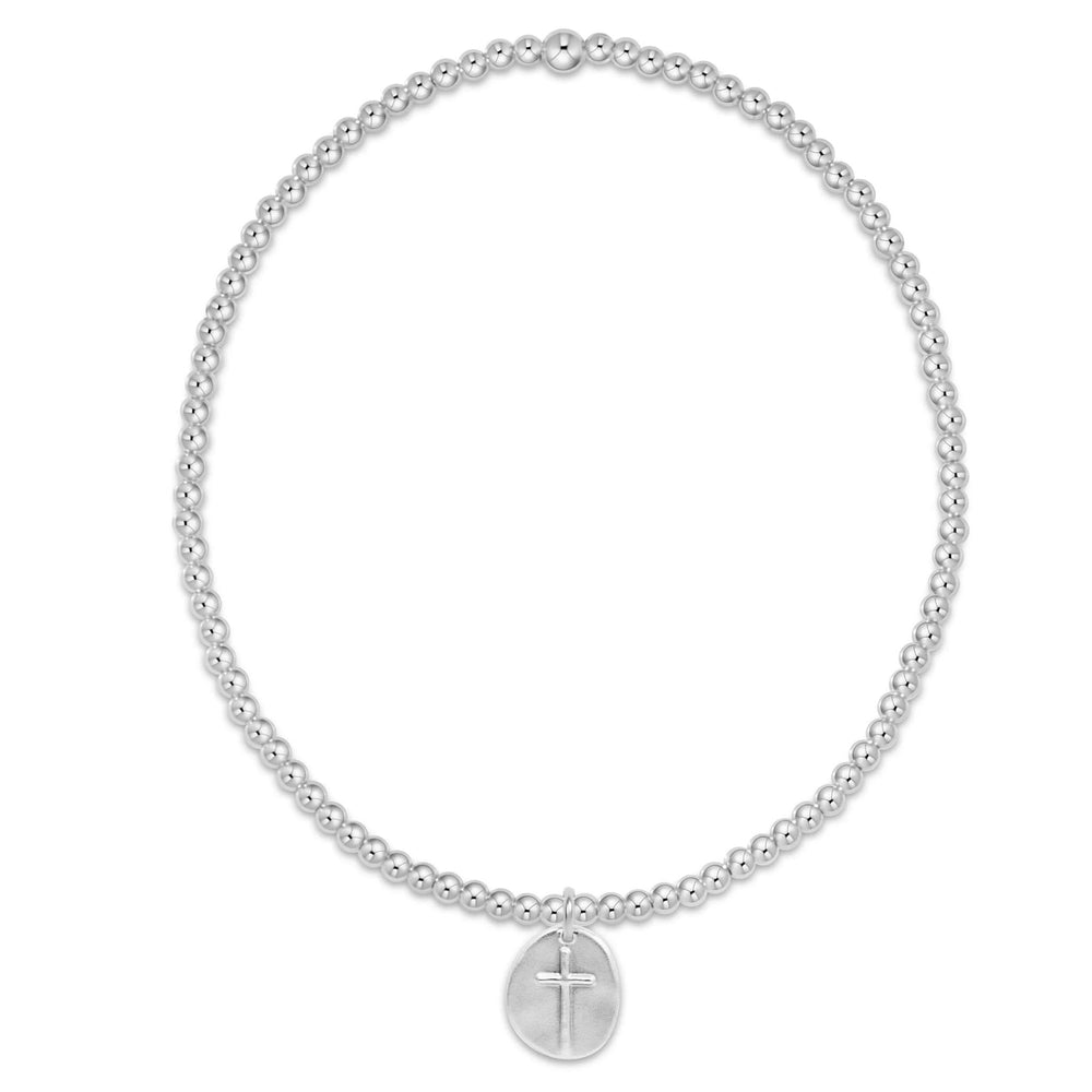 Classic Sterling Bead Bracelet - Inspire Love Small Sterling Charm 2mm