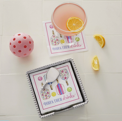 Pickleball Drinks Beaded Napkin Set