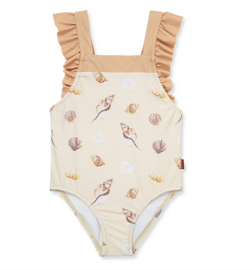 Ruffle Square Neck Swimsuit