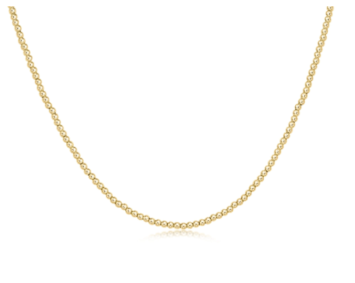 15" Choker Classic Gold 2mm Bead
