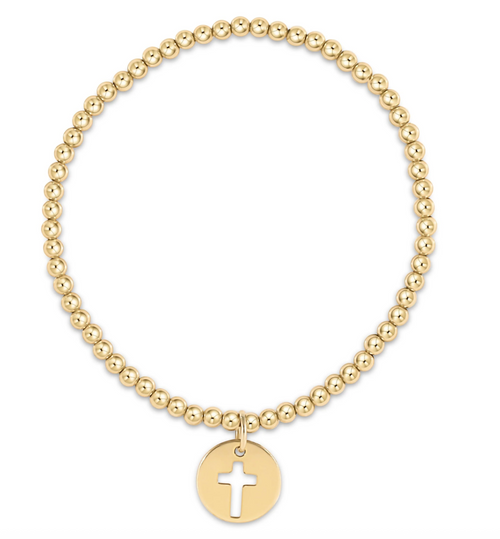 Classic Gold 3mm Bracelet - Blessed Gold Disc