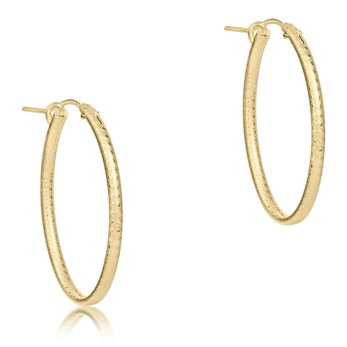 OVAL GOLD 1" HOOP TEXTURED