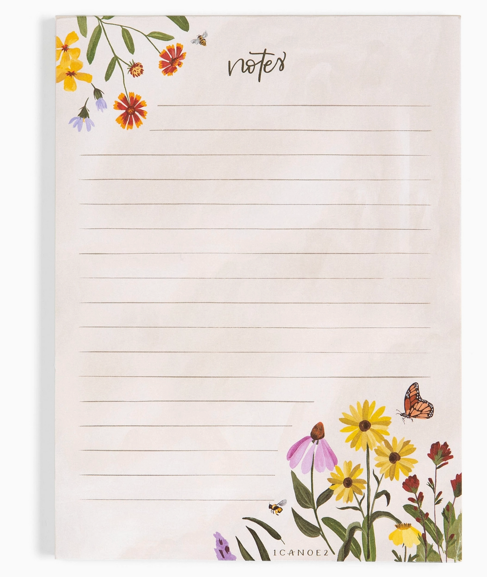 Wildflower Floral Notepad