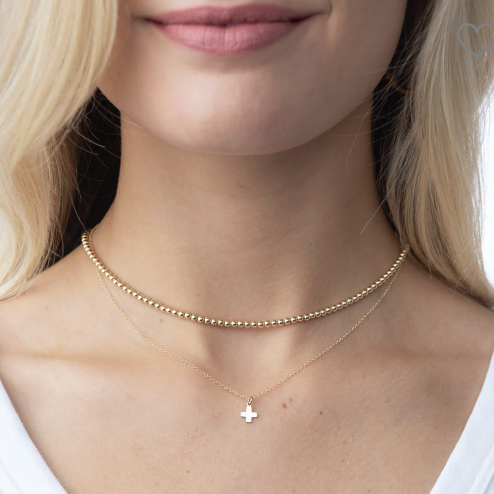 15" Choker Classic Gold 3Mm Bead
