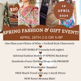 Spring Fashion & Gift Event Tuesday April 16th 2024!