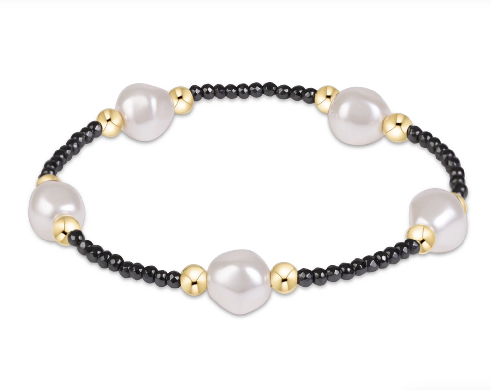 Purpose Admire Pearl 8mm Faceted Hematite Bracelet