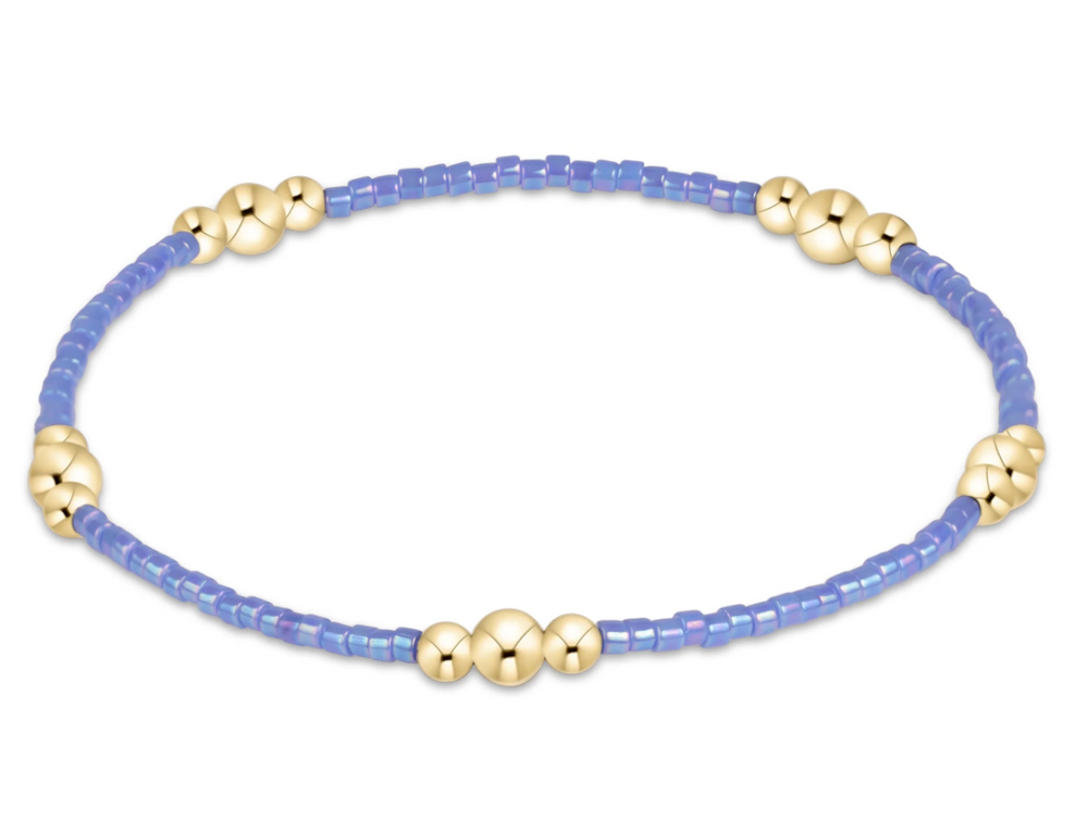 Hope Purpose Gold Bracelet - Bright Blue