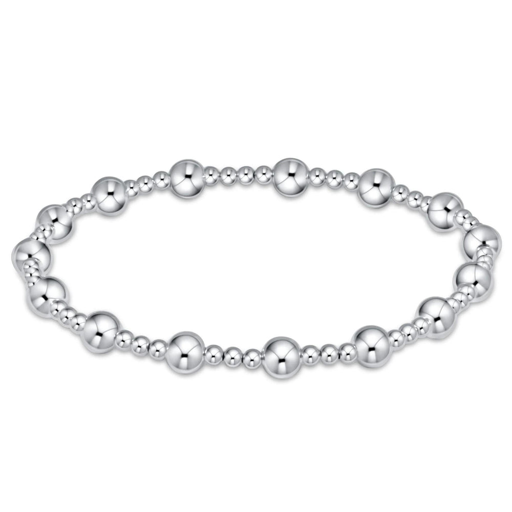CLASSIC SINCERITY PATTERN 5MM BEAD BRACELET - STERLING