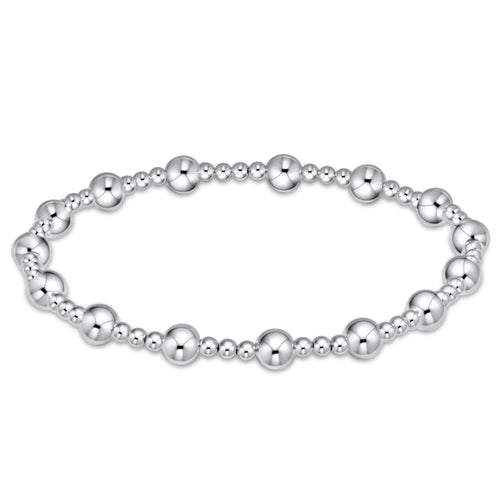 CLASSIC SINCERITY PATTERN 5MM BEAD BRACELET - STERLING