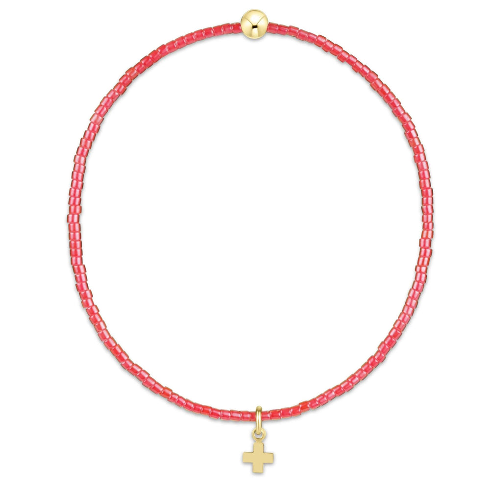 Hope Classic Sherbert Bracelet- Signature Cross Small Gold Charm