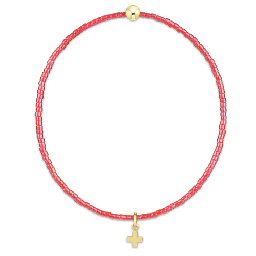 Hope Classic Sherbert Bracelet- Signature Cross Small Gold Charm