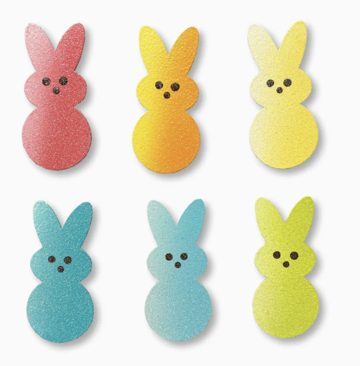 Rainbow Marshmallow Bunny Magnets