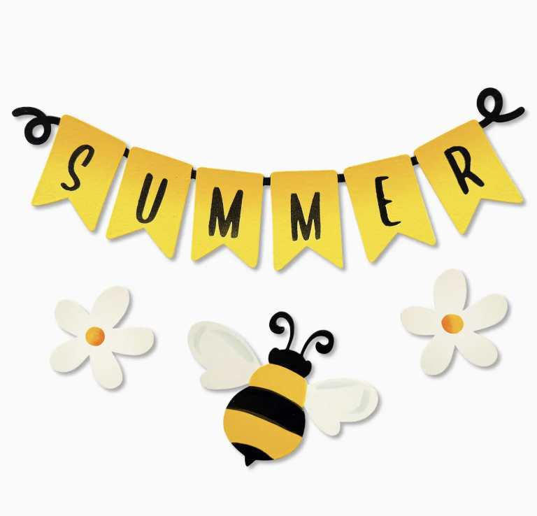 Summer Banner Magnets Set