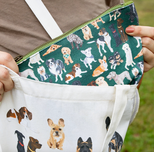 Furry Friends Dogs Canvas Pouch