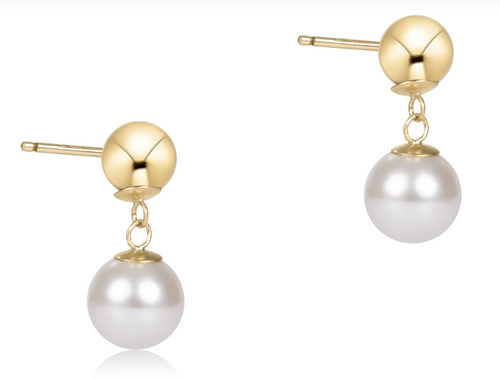 CLASSIC PEARL 10MM BALL DROP STUD - PEARL