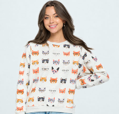 Cat Glasses Sweatshirt