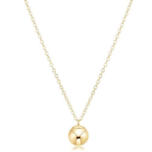 16" NECKLACE GOLD - CLASSIC GOLD 10MM CHARM