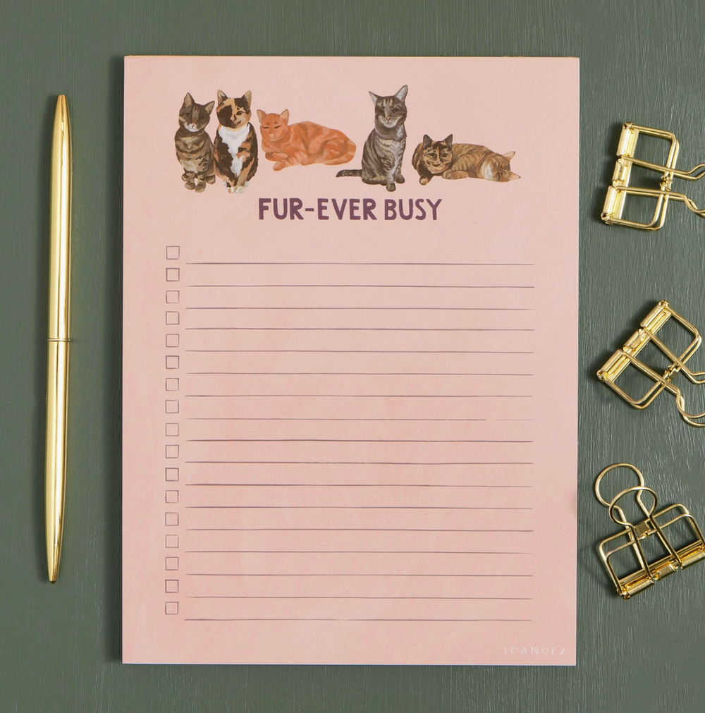 Fur-Ever Busy Notepad