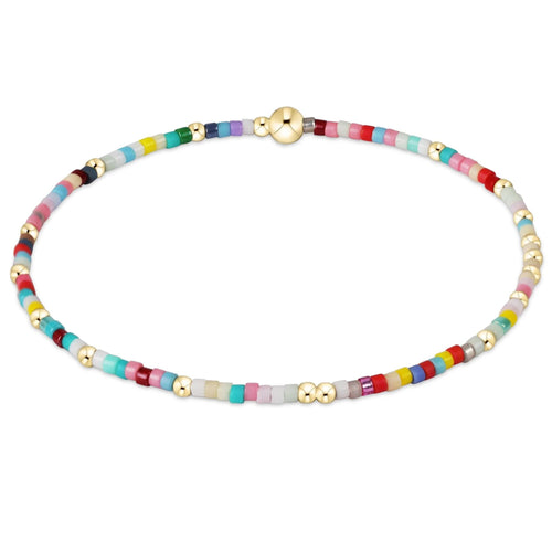 Hope Joy Pattern 2mm Bead Bracelet - Hot Mess SS25