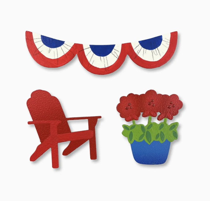 Patriotic Front Porch Magnets