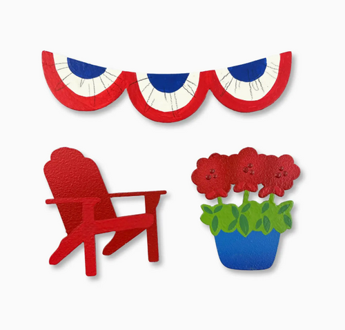 Patriotic Front Porch Magnets