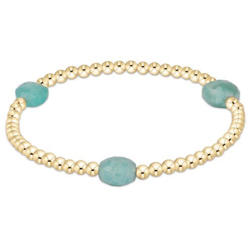 Admire Gold 3mm Bead Bracelet Amazonite