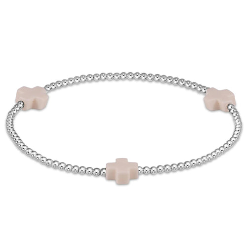 Classic Sterling 2mm Bead Bracelet - Signature Cross