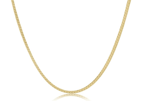 17" Choker Herringbone Chain- Gold