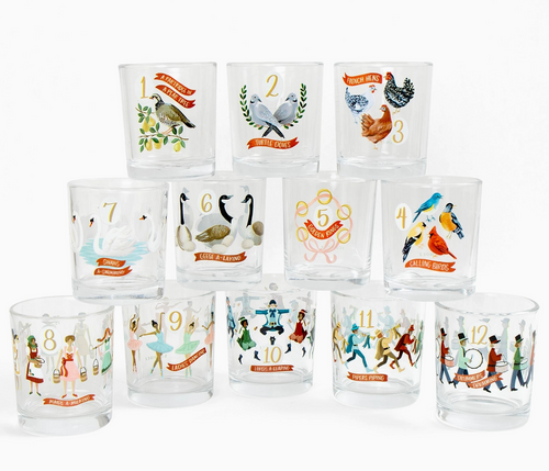 12 Days of Christmas Short Glasses