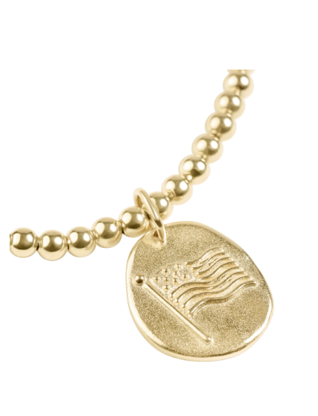 Classic Gold 3mm Bracelet - Inspire America Gold Disc