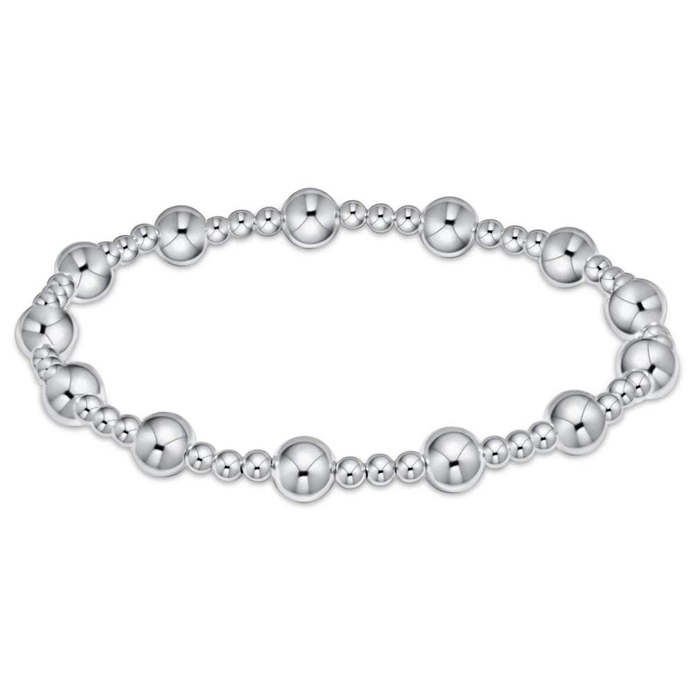 Classic Sincerity Pattern 6mm Bead Bracelet-Sterling Silver