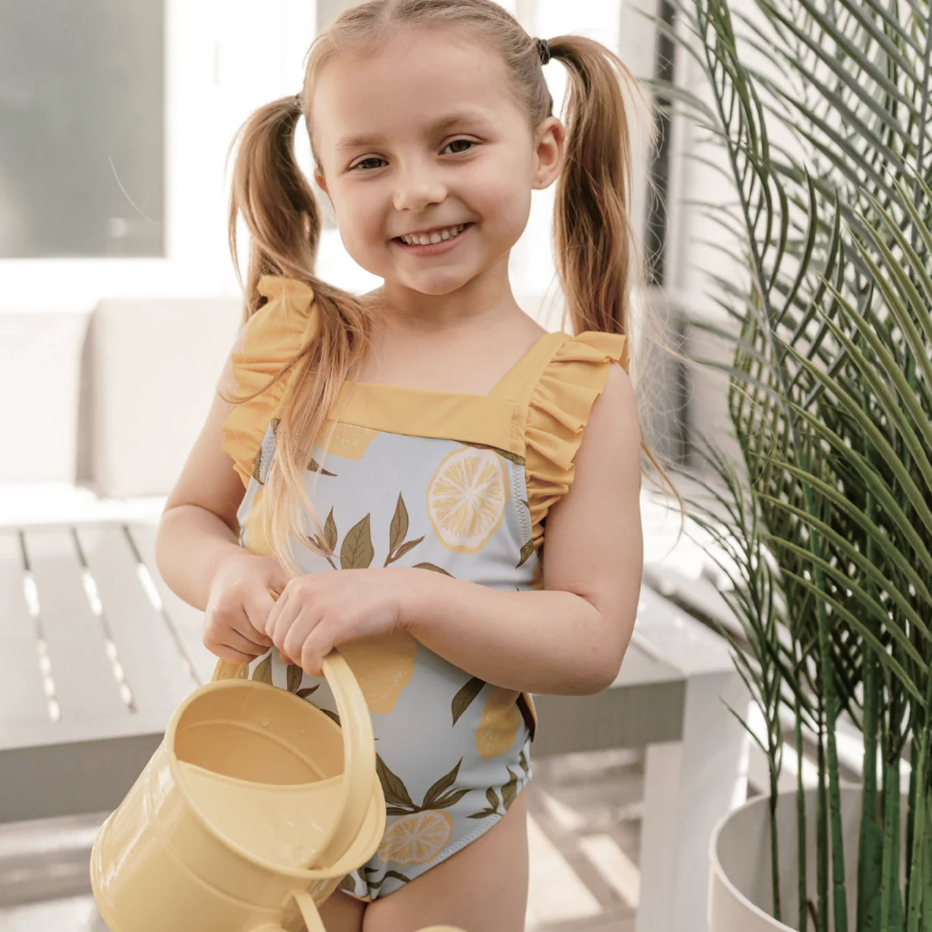Ruffle Square Neck Swimsuit