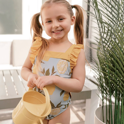 Ruffle Square Neck Swimsuit
