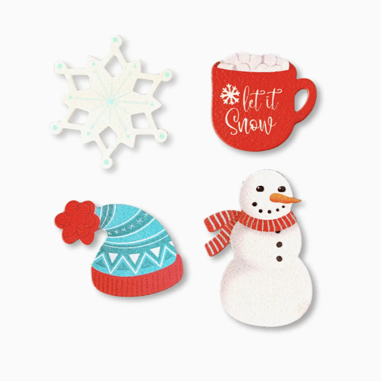 Let it Snow Magnets S/4