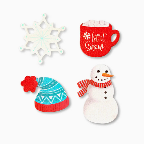 Let it Snow Magnets S/4