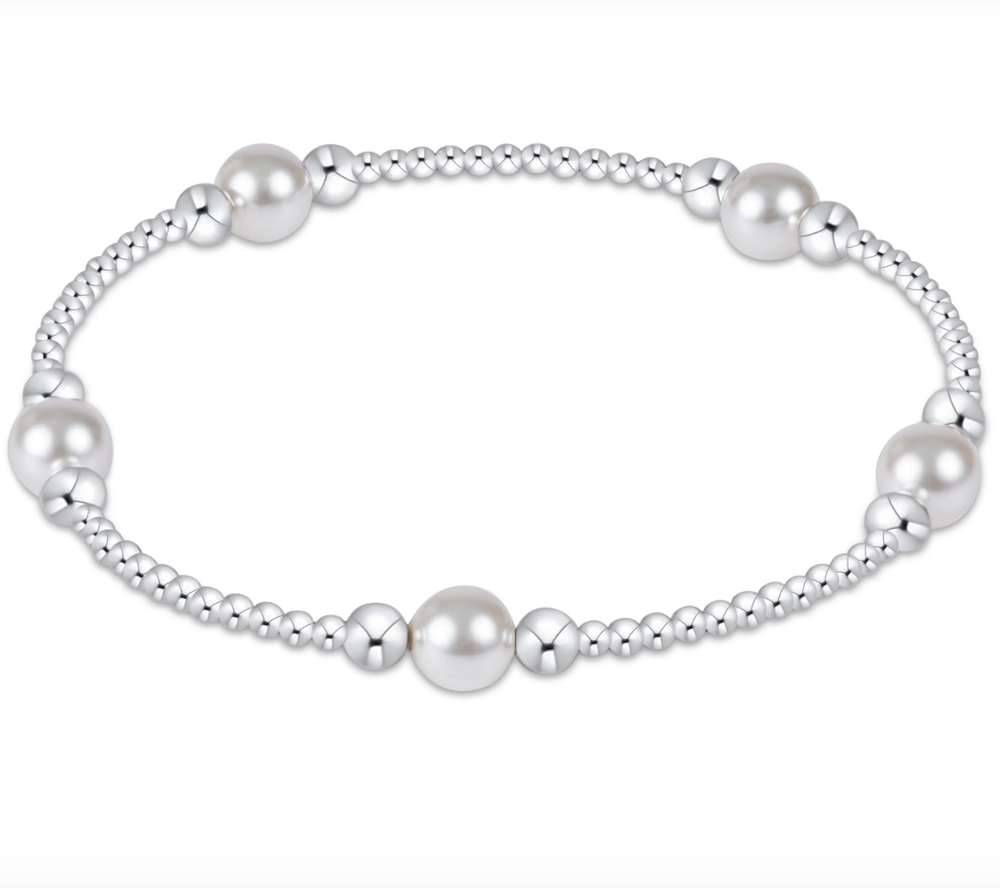 Purpose Pearl Bead Bracelet 6mm, Sterling