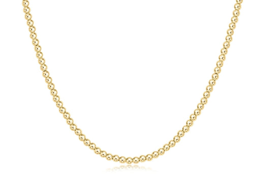 17" Choker Beaded- Classic Gold 3mm