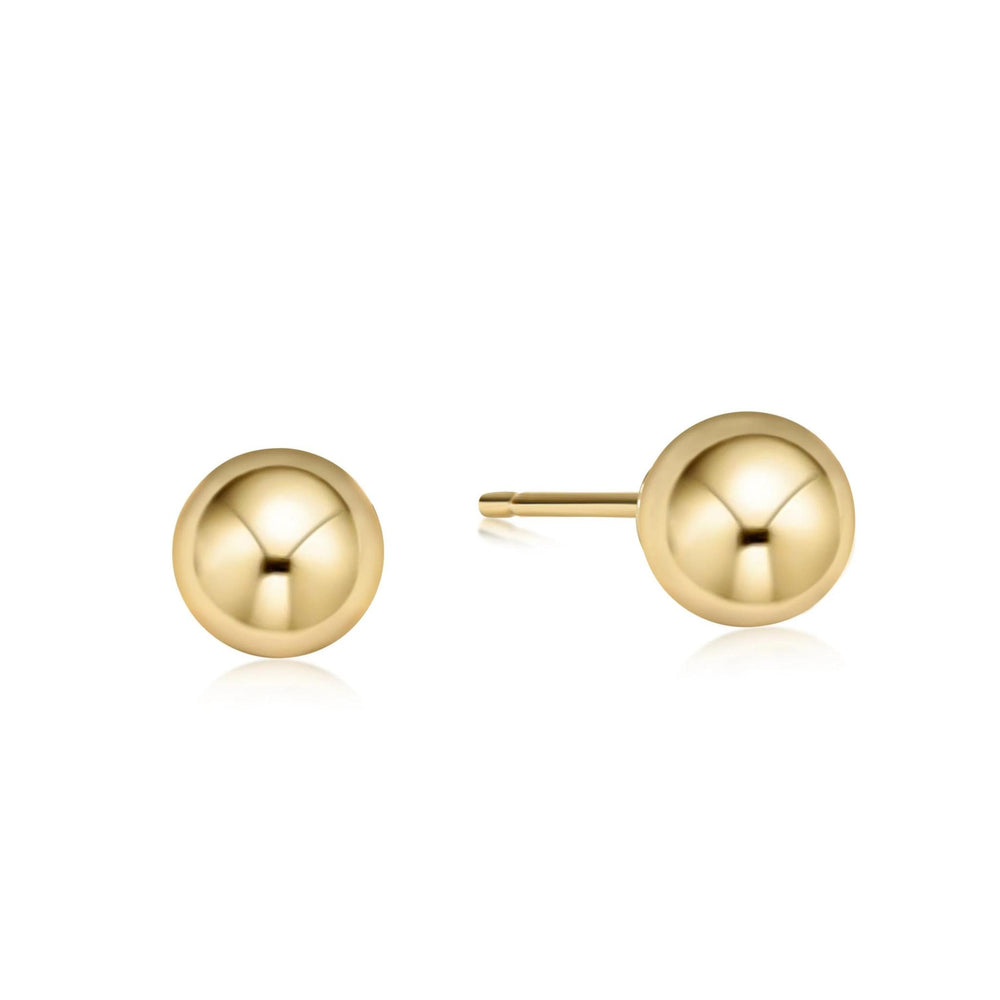 Classic 8mm Ball Drop Stud- Gold