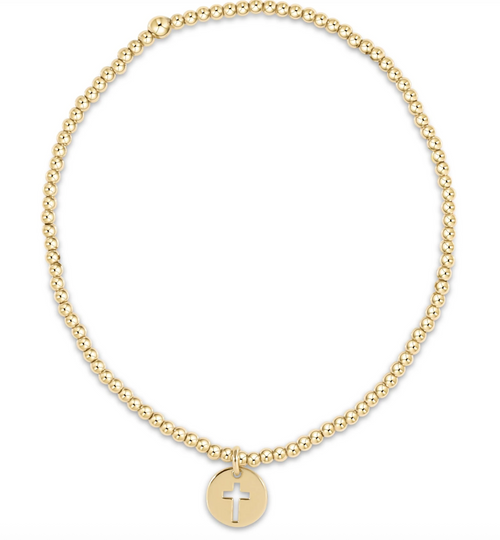 Classic Gold 2mm Bracelet - Blessed Small Gold Disc