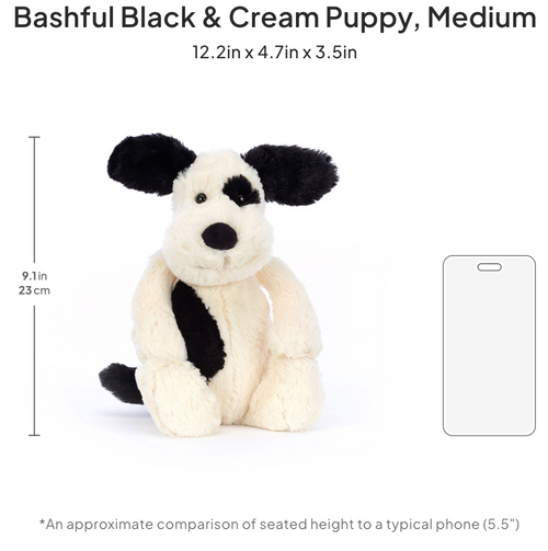 Bashful Black & Cream Puppy Original