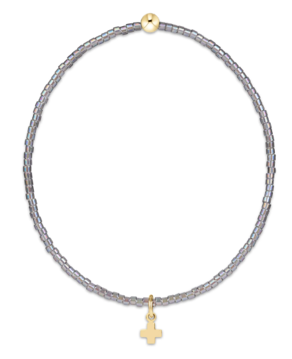Hope Classic Morning Mist Bracelet - Signature Cross Small Gold Charm