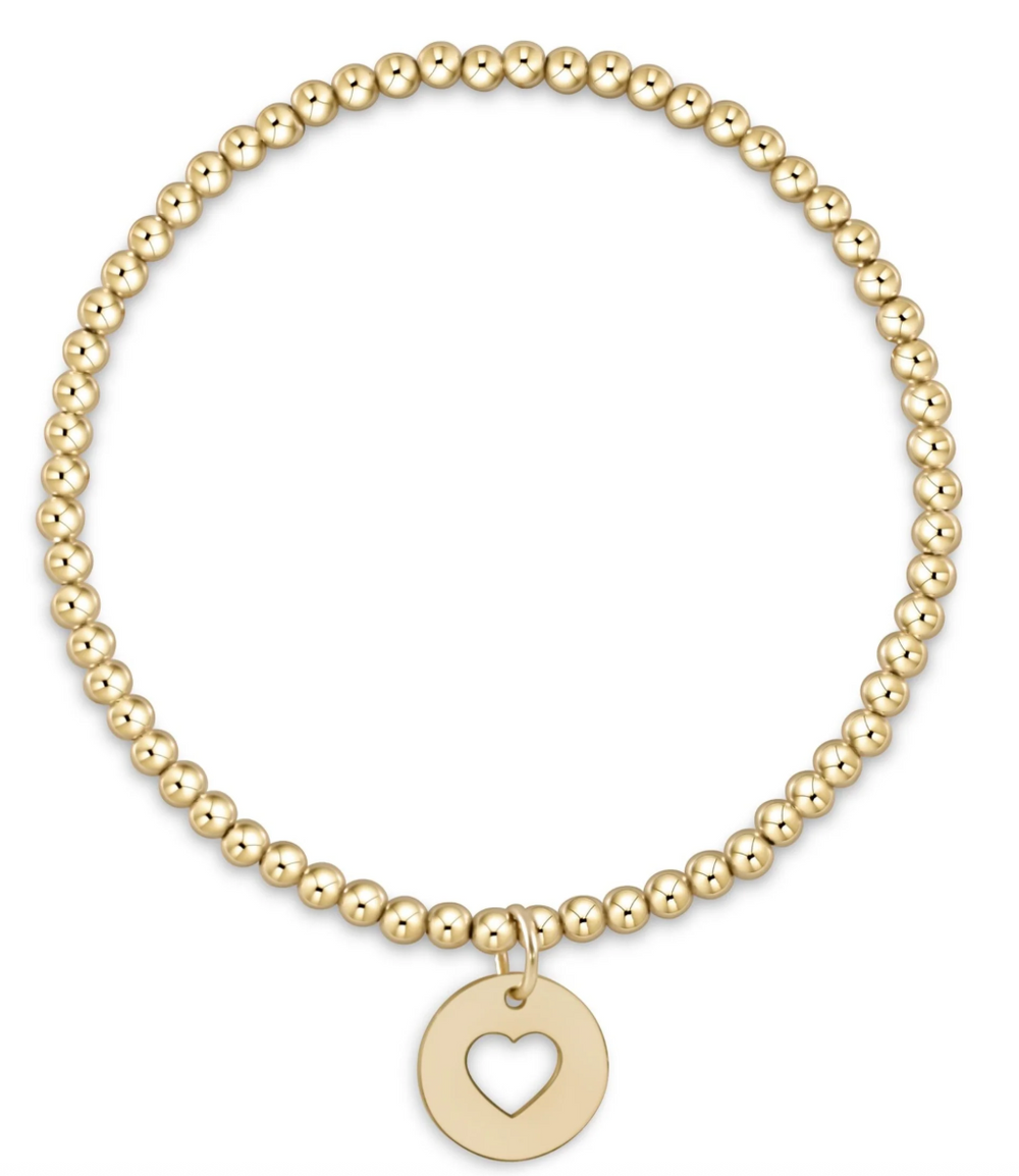 Classic Gold 3mm Bracelet - Love Gold Disc