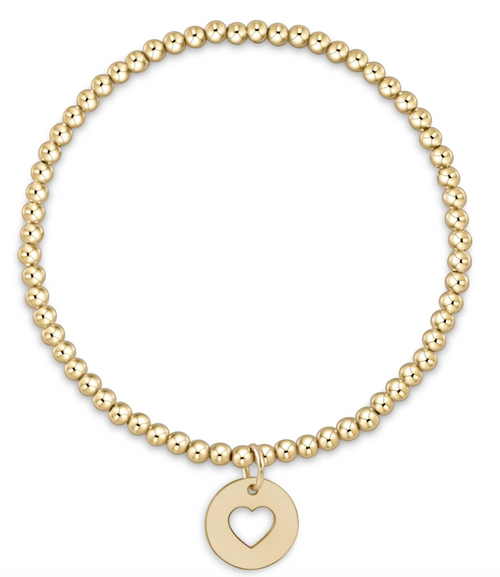 Classic Gold 3mm Bracelet - Love Gold Disc