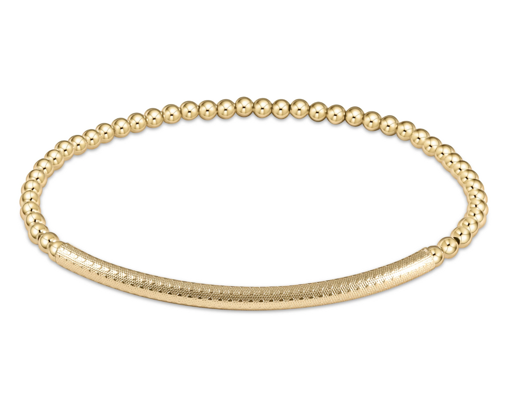 Bliss Bar Textured Gold 3mm Bracelet