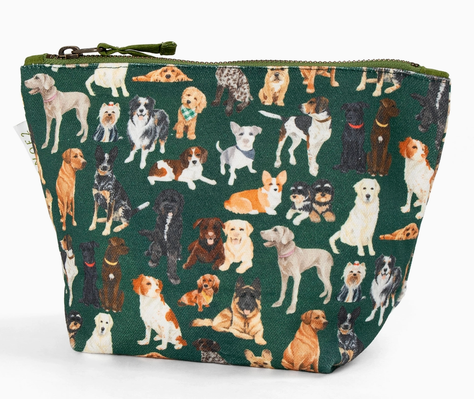 Furry Friends Dogs Canvas Pouch